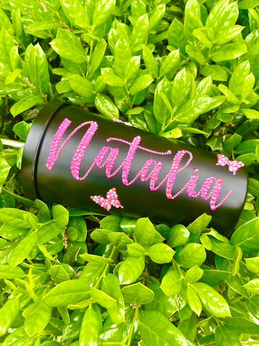 Blinged & Bougie Name Tumbler