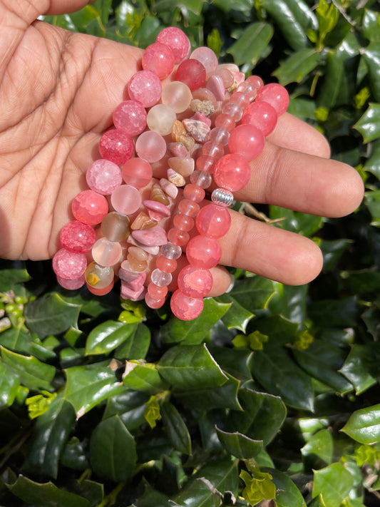 Dyed Pynk Stack Bracelets